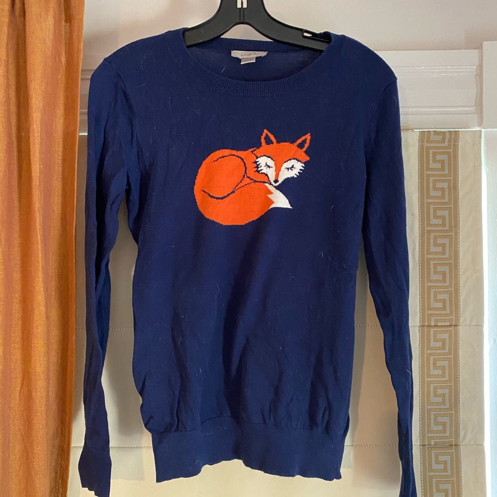 Loft Fox Sweater - NWOT